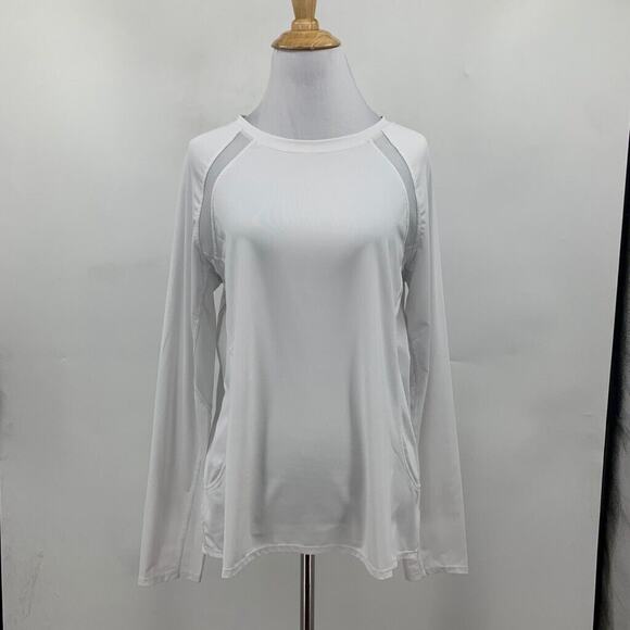 Tail Shirt Womens L Large White Essentials Alda Long Sleeve Mesh Panels UPF 50+ - Picture 2 of 12
